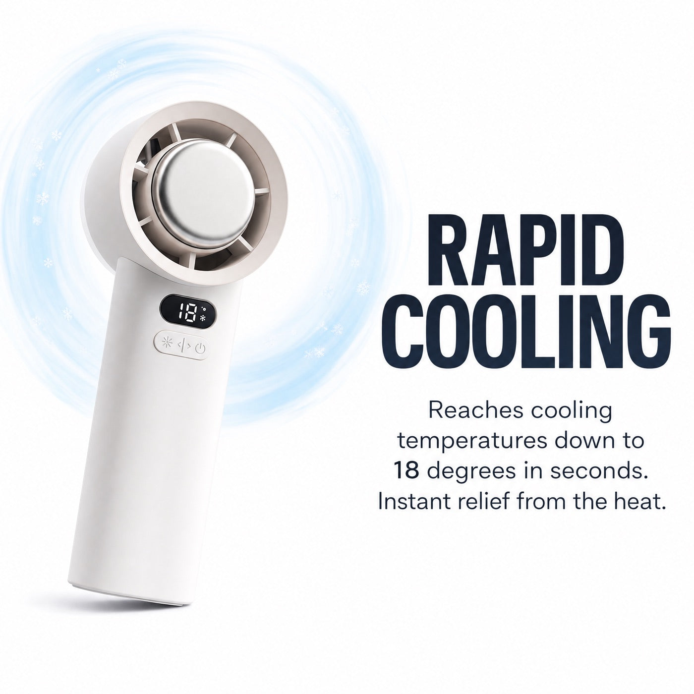 Rapid cooling down to 18 degrees