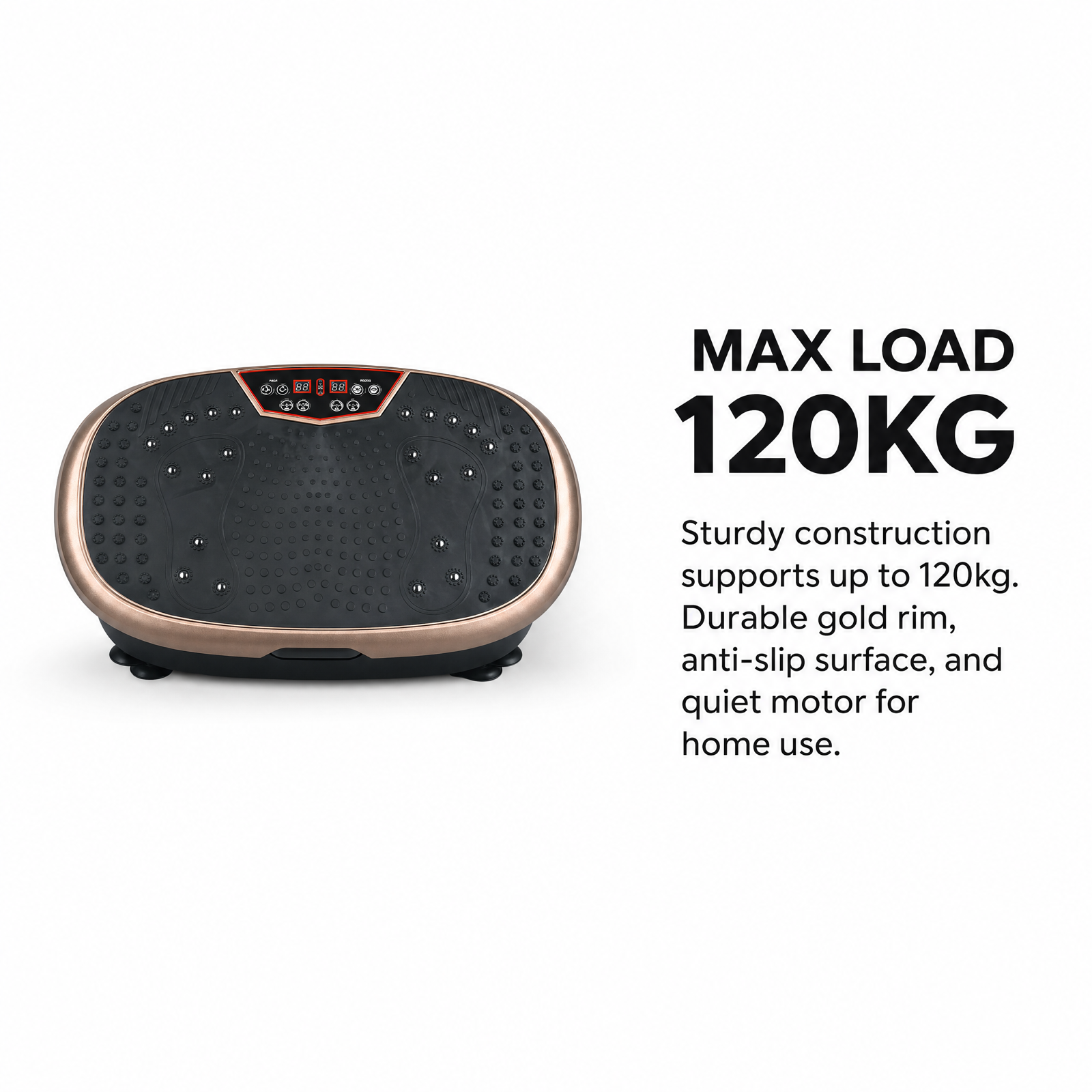 Sturdy plate supporting up to 265 lb