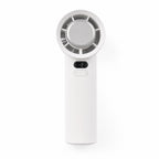 Portable bladeless handheld fan, front view