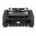 Front view of tracked slope mower
