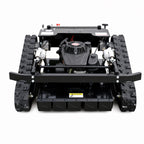 Front view showing rubber tracks