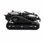 Side view of tracked slope mower