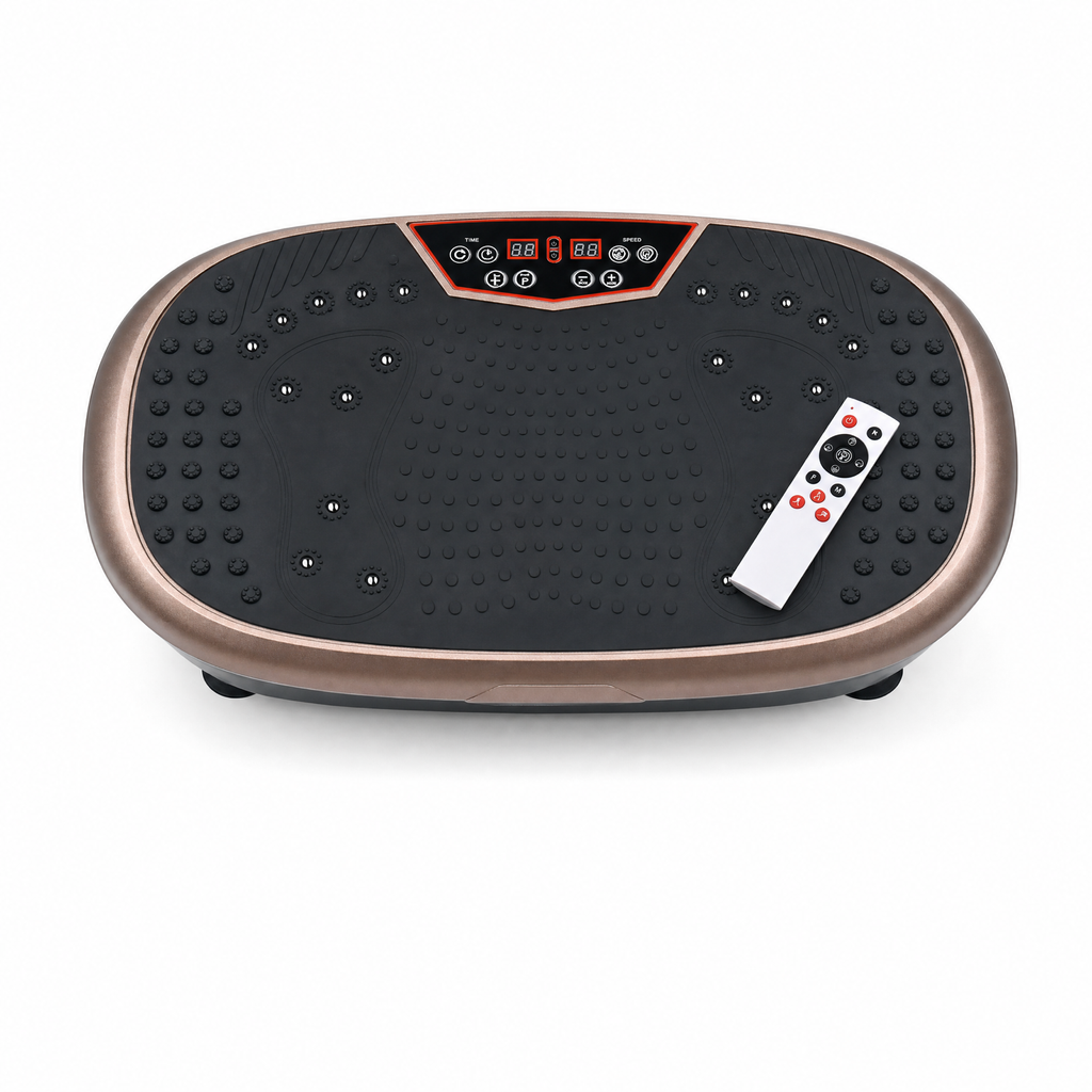 Vibration plate with wireless remote, top view