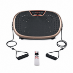 Vibration plate with resistance bands and remote
