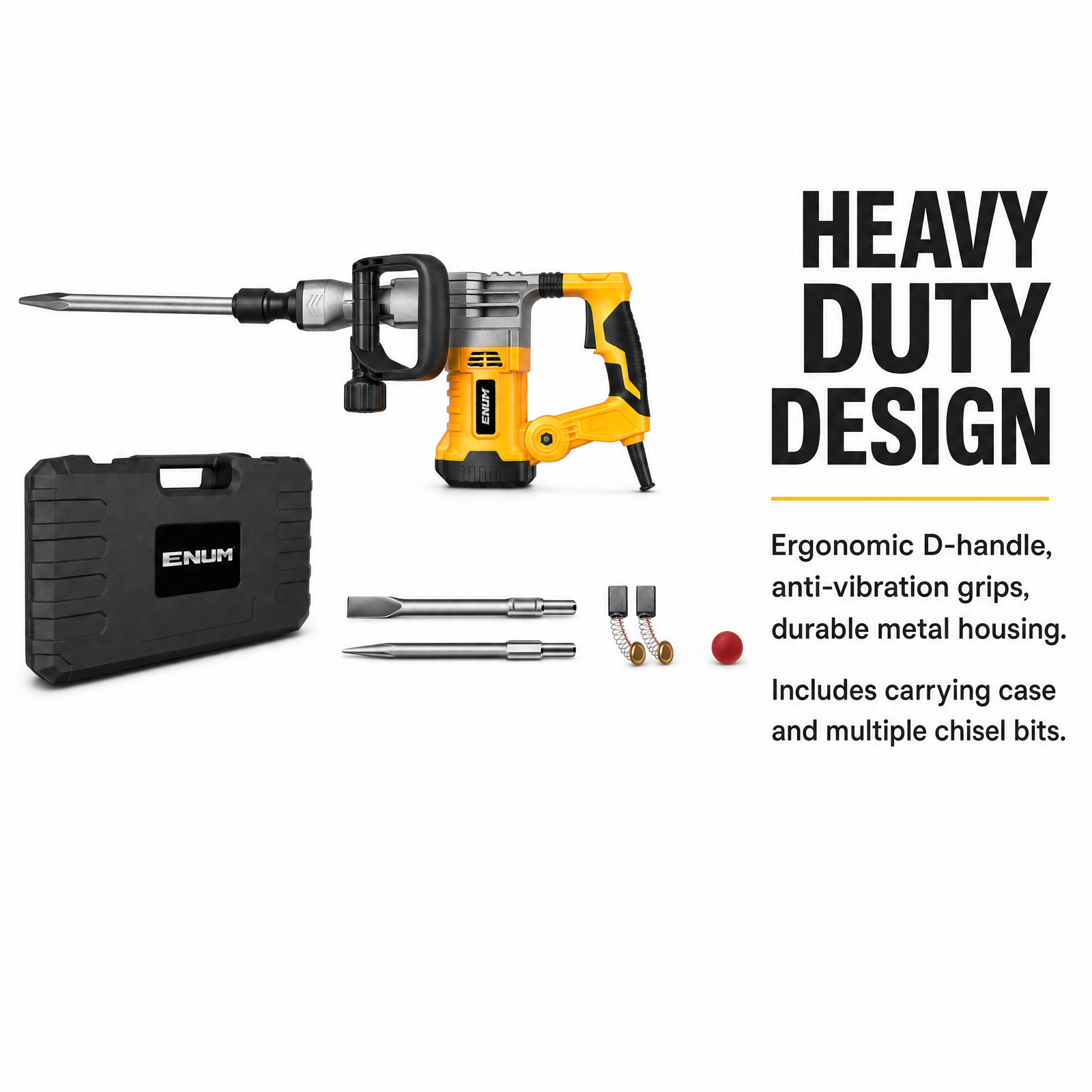 Heavy-duty metal housing and D-handle